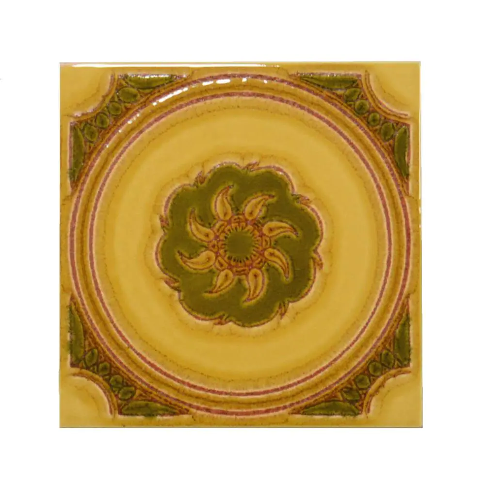 Wandfliese Dekor Wessel Keramik E2101 beige braun grün bordeaux 15x15 cm