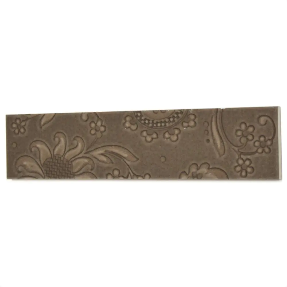 Bordüre Villeroy & Boch 1411 EF44 Adlon braun Blume 7x30 cm I.Sorte Bordüre Villeroy & Boch 1411 EF44 Adlon braun Blume 7x30 cm I.Sorte