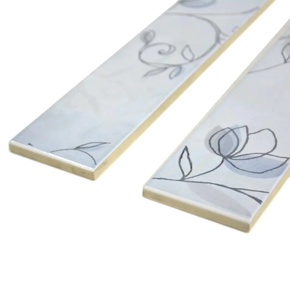 Bordüre Agrob Buchtal Nr.372 2er Set grau 6x25 cm I.Sorte Bordüre Agrob Buchtal Nr.372 2er Set grau 6x25 cm I.Sorte