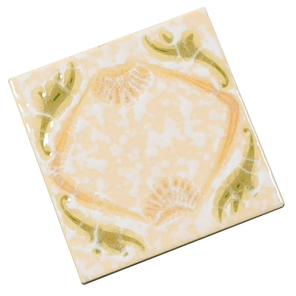 Wandfliese Dekor E2977 beige creme grün 15x15 cm