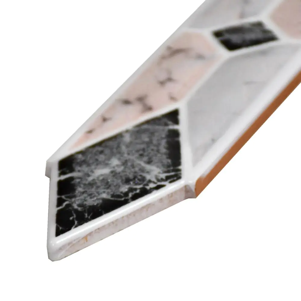 Bordüre Rombos Nr.689 rosa gris grau 5x20 cm Bordüre Rombos Nr.689 rosa gris grau 5x20 cm