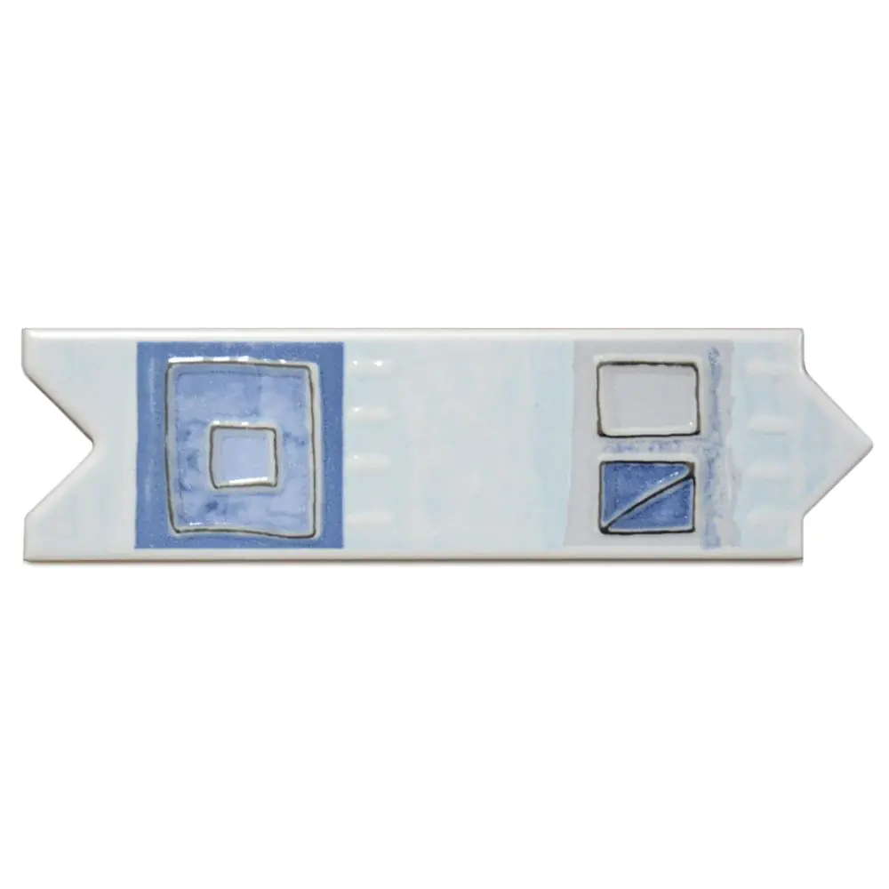 Bordüre Nr.225 Lena blau grau Quadrate 6x20 cm I.Sorte