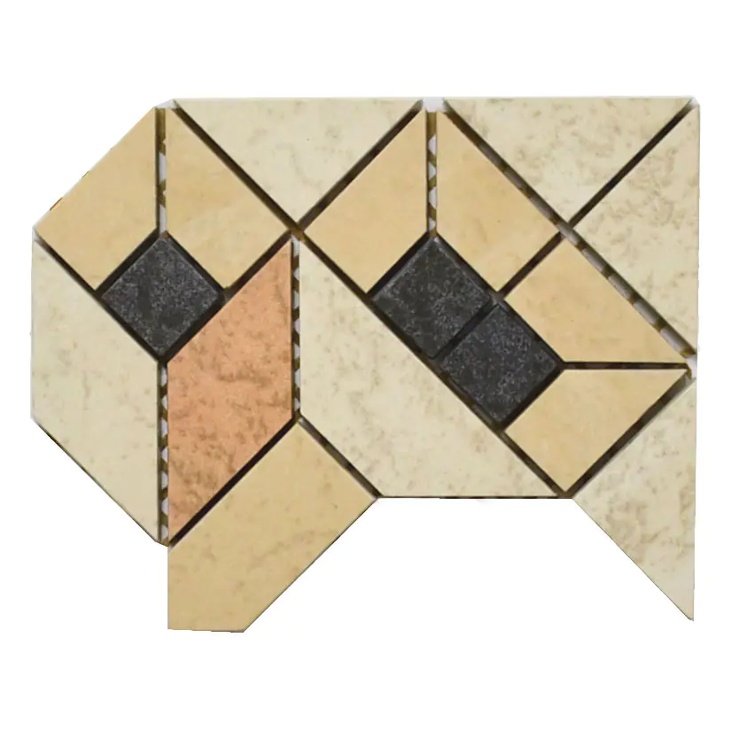 Bordürenecke Villeroy & Boch Nr.770 2151 846W Electra mehrfarbig 15x15 cm I.Sorte