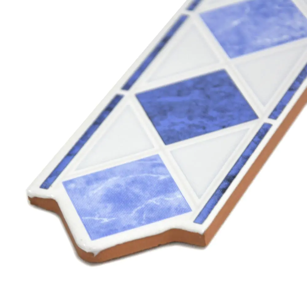 Bordüre ECO Ceramica Nr.277 weiß hellblau blau 6x20 cm I.Sorte Bordüre ECO Ceramica Nr.277 weiß hellblau blau 6x20 cm I.Sorte