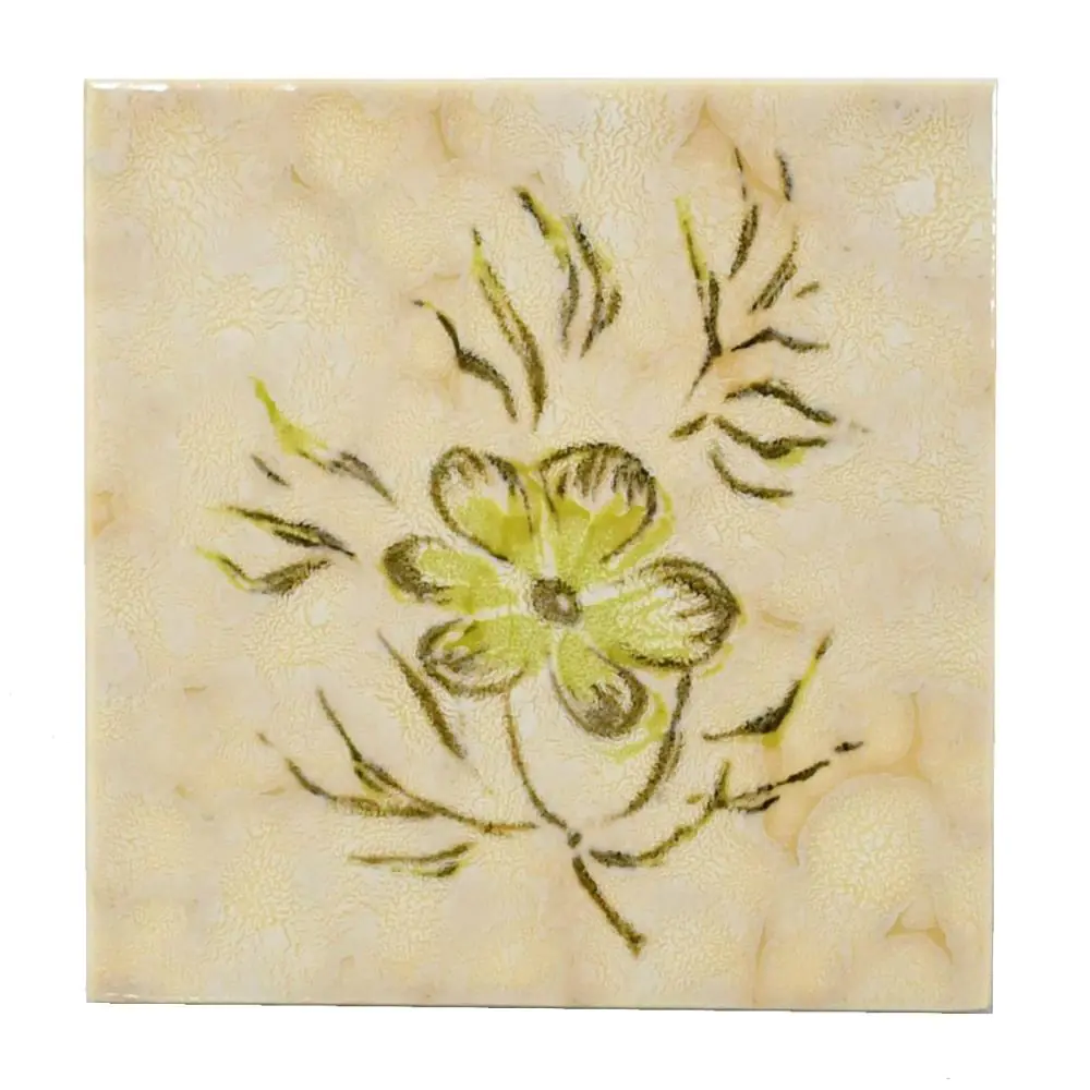Wandfliese Dekor Servais E2963 112176 beige braun grün 15x15 cm
