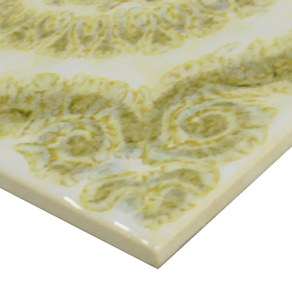 Wandfliese Dekor Servais E2097 grün creme 15x15 cm Wandfliese Dekor Servais E2097 grün creme 15x15 cm