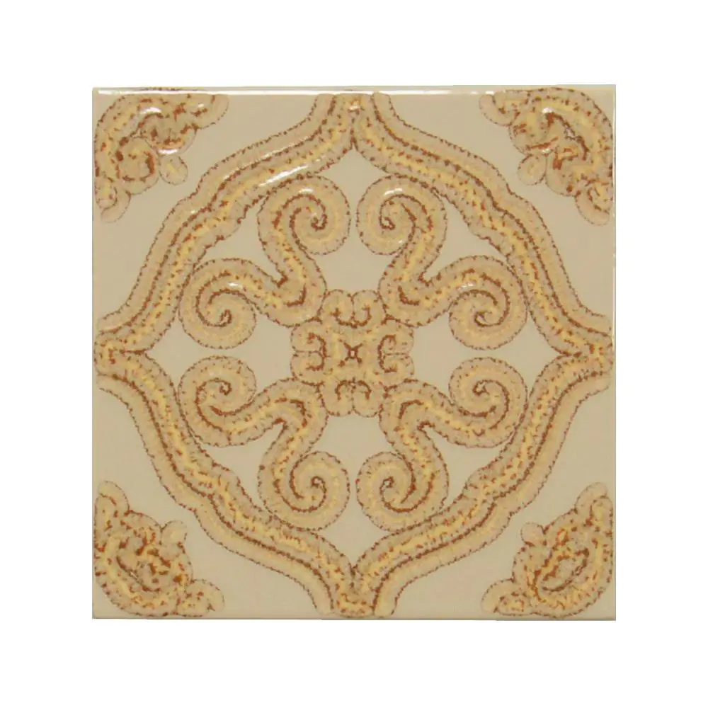 Wandfliese Dekor Servais E2098 8919 beige braun gebraucht 15x15 cm