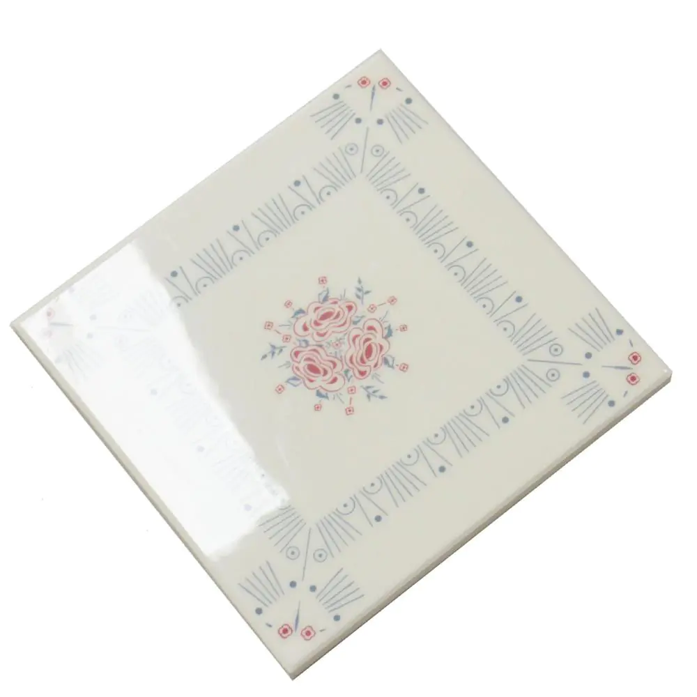 Wandfliese Dekor Cerim E2892 weiß grau rot 15x15 cm I.Sorte Wandfliese Dekor Cerim E2892 weiß grau rot 15x15 cm I.Sorte