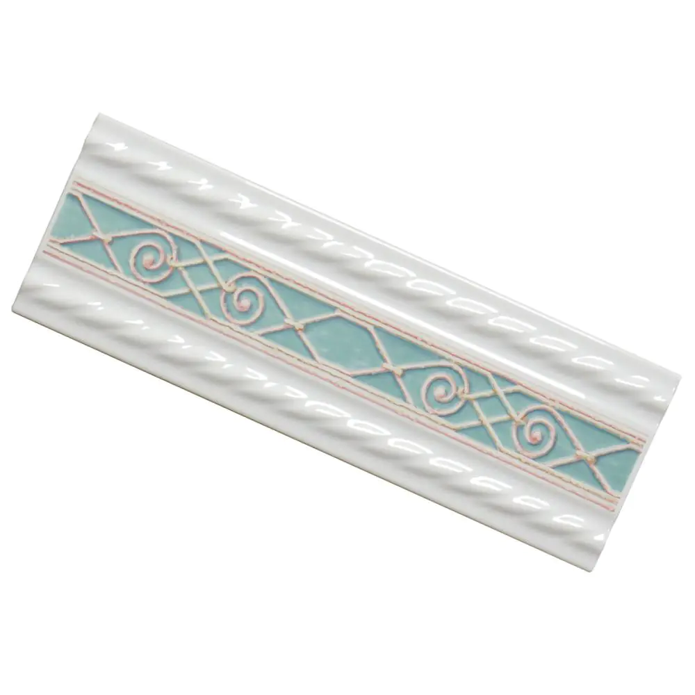 Bordüre Porcelanosa Nr.420 rot türkis weiß 11x31,5 cm Bordüre Porcelanosa Nr.420 rot türkis weiß 11x31,5 cm