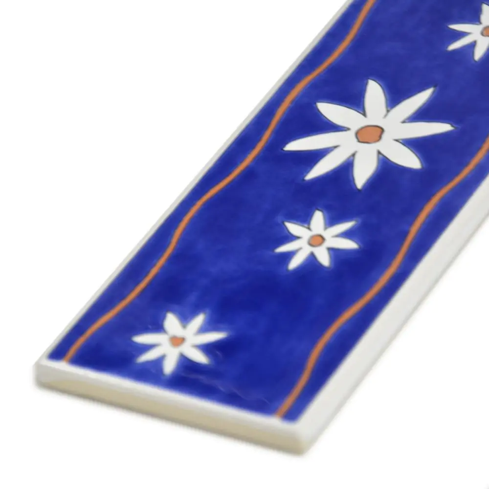 Bordüre Villeroy & Boch 1483 JK95 blau weiß braun 6,5x20 cm I.Sorte Bordüre Villeroy & Boch 1483 JK95 blau weiß braun 6,5x20 cm I.Sorte