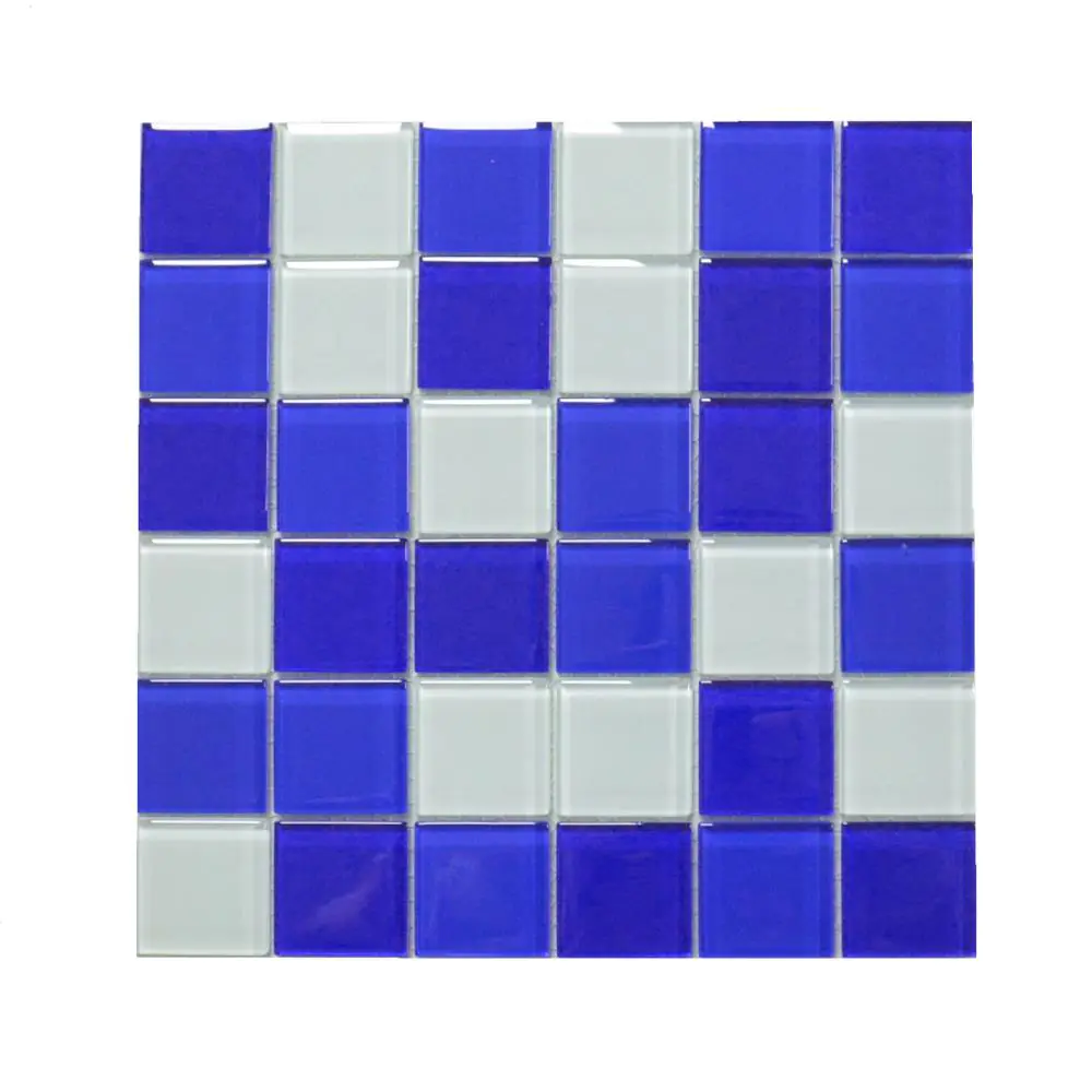 Mosaik E2221 Glas weiß blau mix 30x30 cm Mosaik E2221 Glas weiß blau mix 30x30 cm