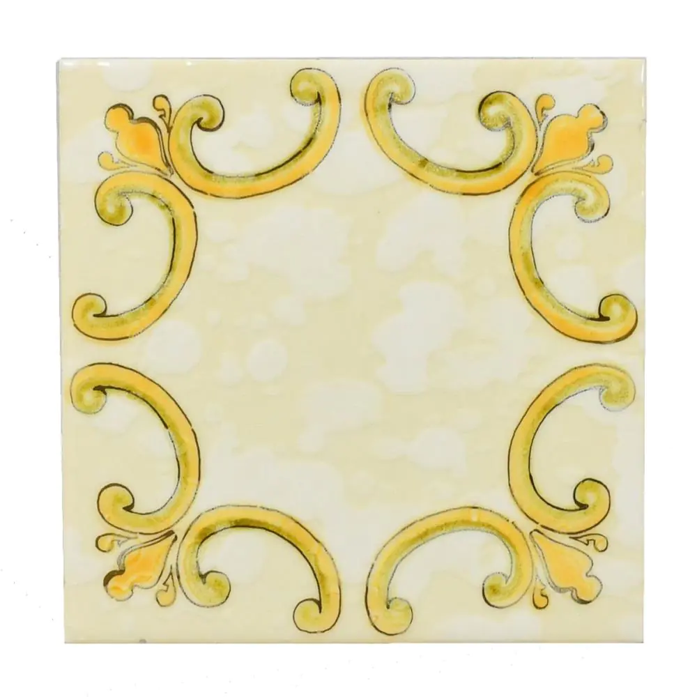 Wandfliese Dekor Ceramica Valverde E3033 gelb creme braun 15x15 cm