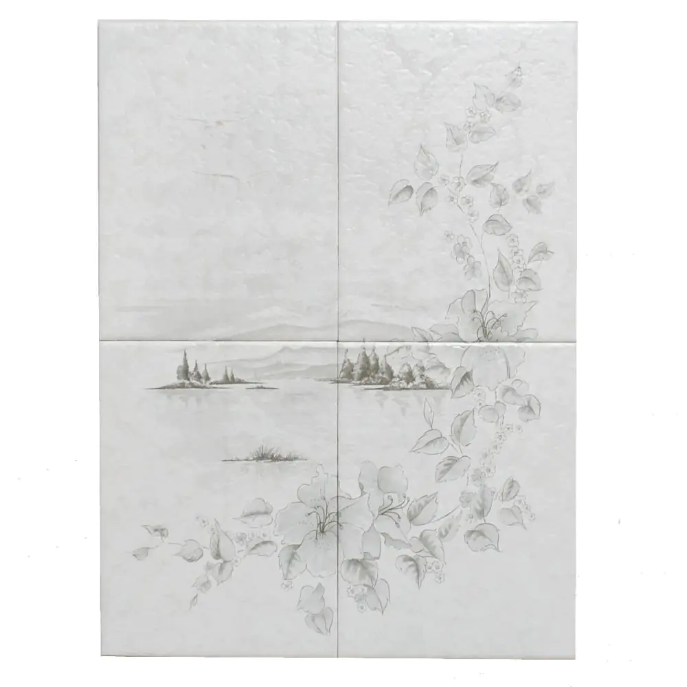 Wandfliese Dekor Sphinx E3107 6104 Sherpa 4er Set grau 15x20 cm I.Sorte