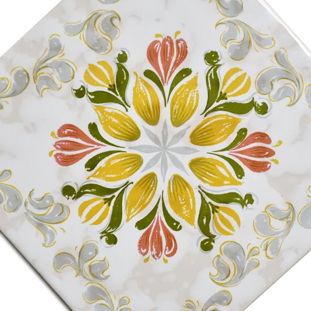 Wandfliese Dekor Villeroy & Boch E4204 Blume mehrfarbig 15x15 cm