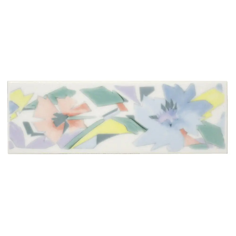 Bordüre Villeroy & Boch Nr.729 1483 LA42 Blumen multicolor 6,5x20 cm I.Sorte