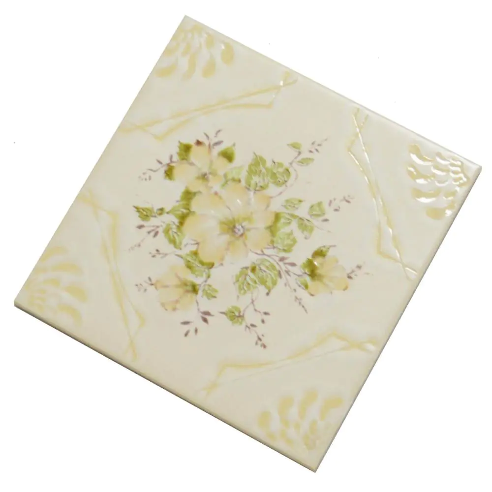 Wandfliese Dekor Wessel Keramik E2834 10 9748 creme grün 20x20 cm I.Sorte Wandfliese Dekor Wessel Keramik E2834 10 9748 creme grün 20x20 cm I.Sorte