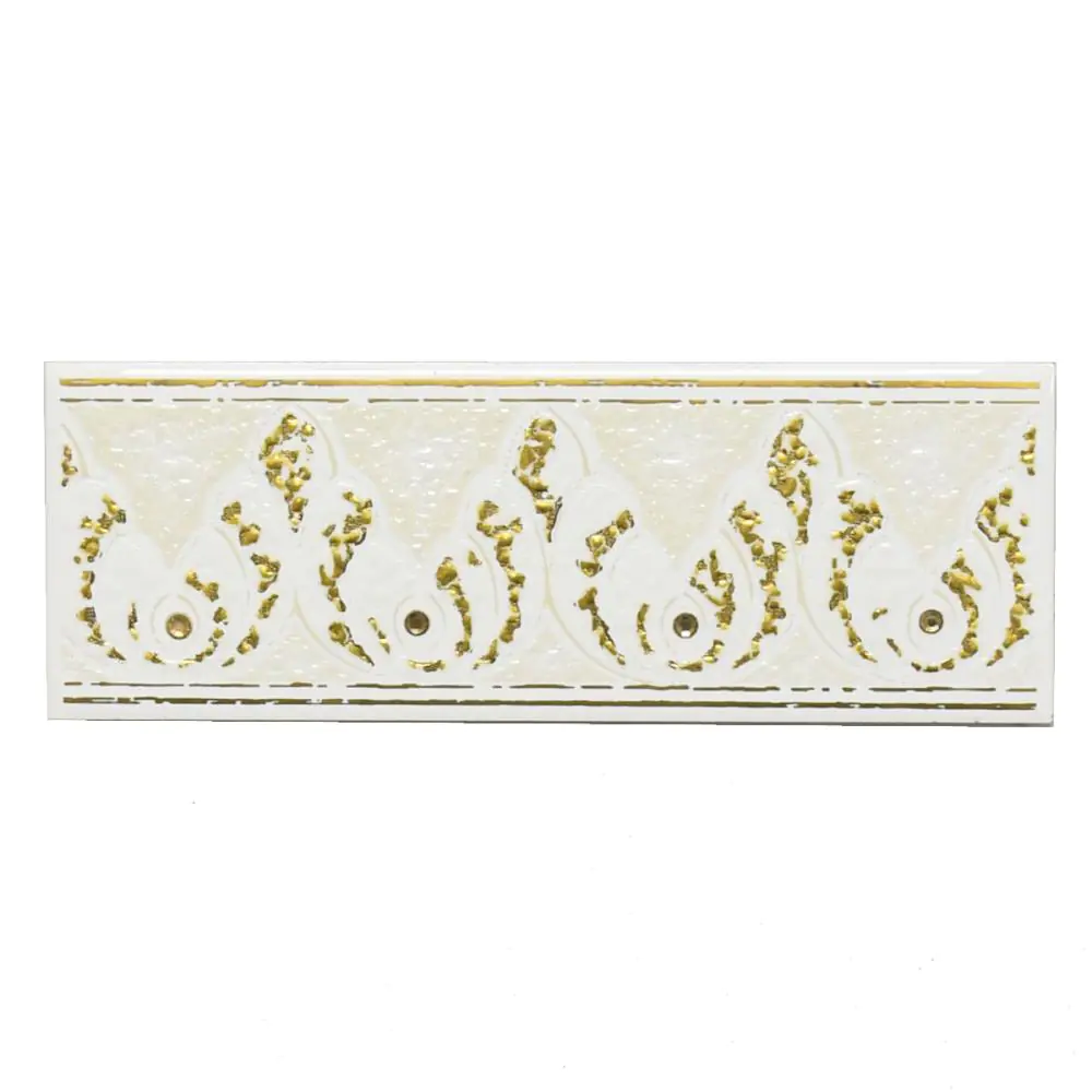 Bordüre Villeroy & Boch Nr.533 weiß creme gold Straßsteine 7x20 cm I.Sorte