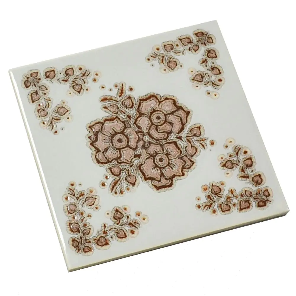Wandfliese Dekor Wessel Keramik E3037 braun grau 15x15 cm