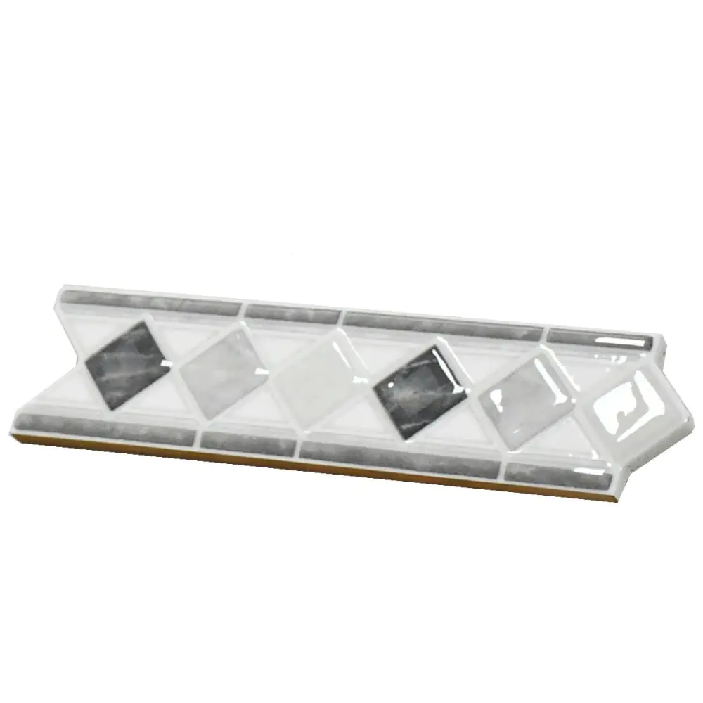 Bordüre SKP Italian Style Nr.602 Mario nero lustro anthrazit grau 5x20 cm