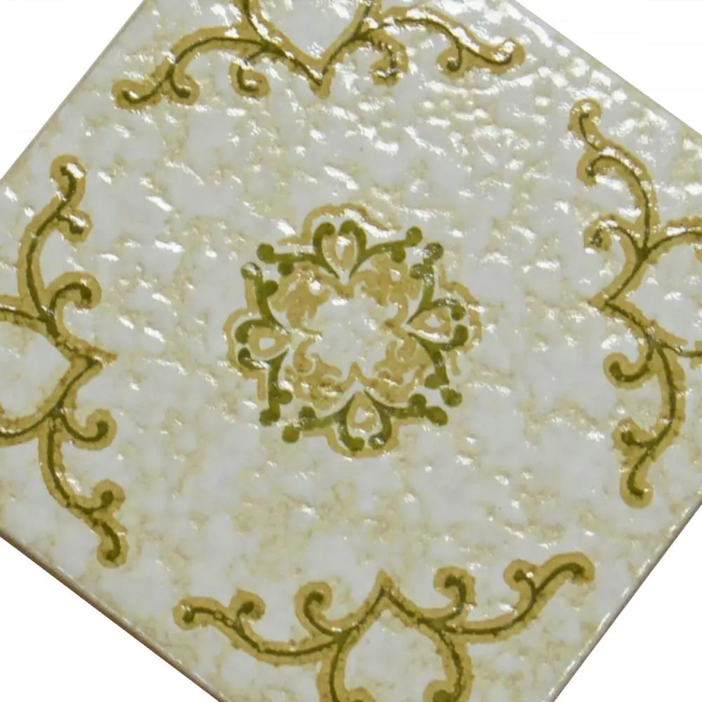 Wandfliese Dekor Santerno Imola E2543 weiß beige grün 15x15 cm I.Sorte Wandfliese Dekor Santerno Imola E2543 weiß beige grün 15x15 cm I.Sorte