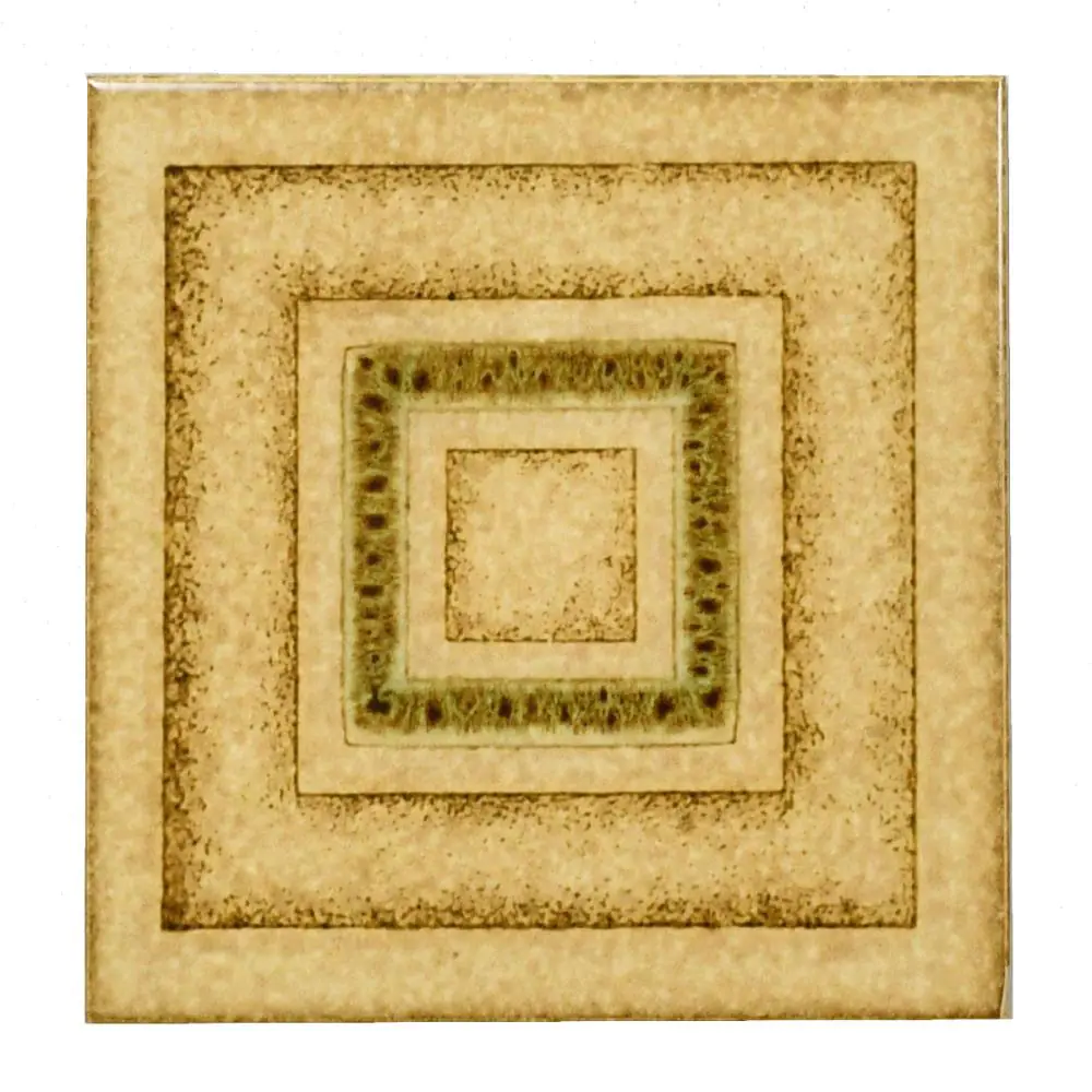 Wandfliese Dekor Servais E2992 118007 beige braun grün 15x15 cm I.Sorte
