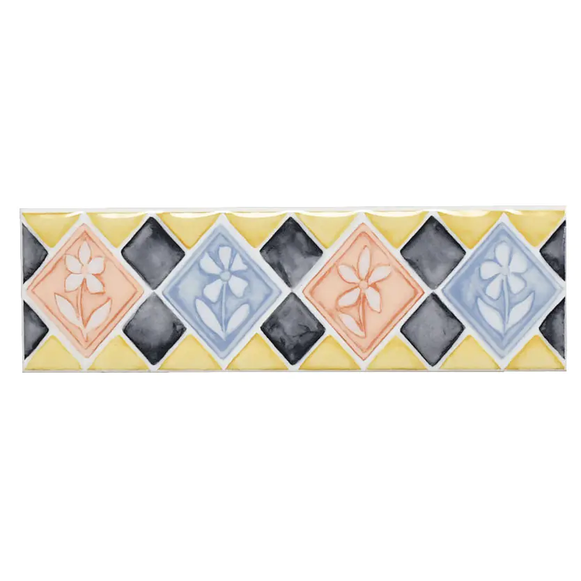 Bordüre Villeroy & Boch Nr.838 1456 KC45 Multiply mehrfarbig 7,5x25 cm I.Sorte