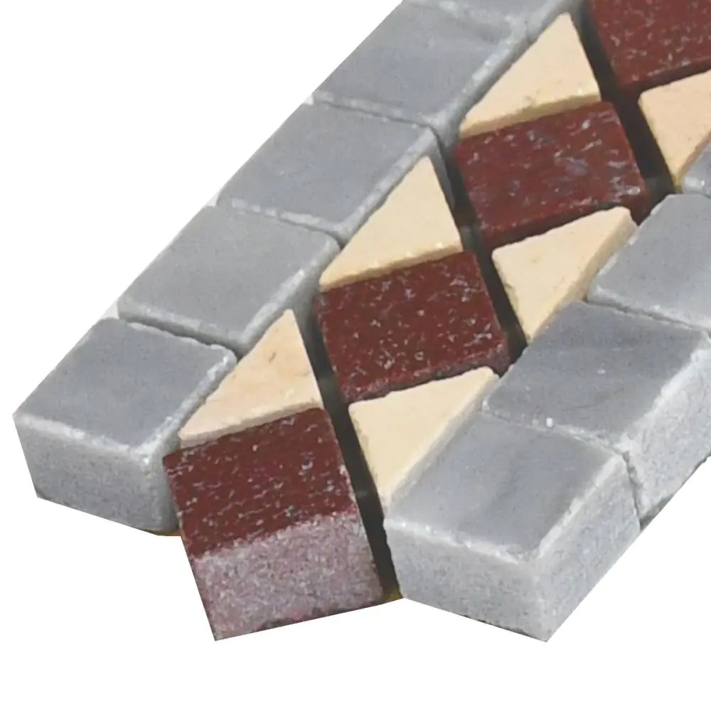 Bordüre Nr.930 Naturstein grau bordeaux beige 4,5x30 cm Bordüre Nr.930 Naturstein grau bordeaux beige 4,5x30 cm