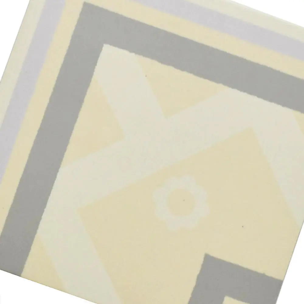 Bodenfliese Villeroy & Boch E3797 2021 PC Mettlach Ecke Läufer lila grau creme 20x20 cm